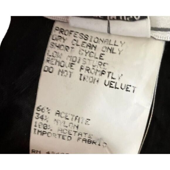 Scott & Jessica McClintock Gunne Sax Formal Dress Velour Black Velvet 2PC Set S - Picture 11 of 13